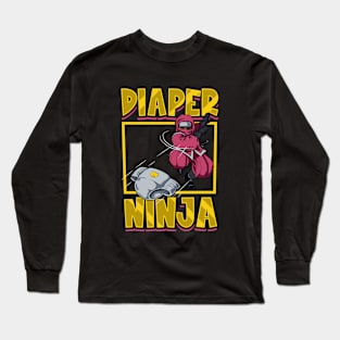 Diaper Ninja - Diapering baby Long Sleeve T-Shirt